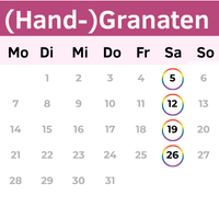 Buchungskalender (Hand-)Granaten Gruppe Buchungskalender (Hand-)Granaten Gruppe